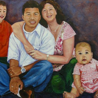 Family Portrait - Acrylic 90 x 70 cm