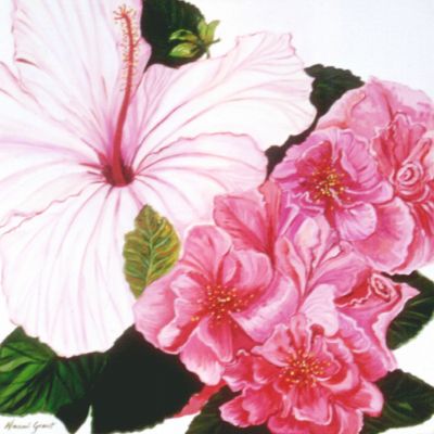 Hibiscus - Acrylic 60 x 60 cm