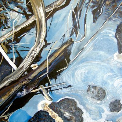 Blue Brook - Acrylic 40 x 40 cm