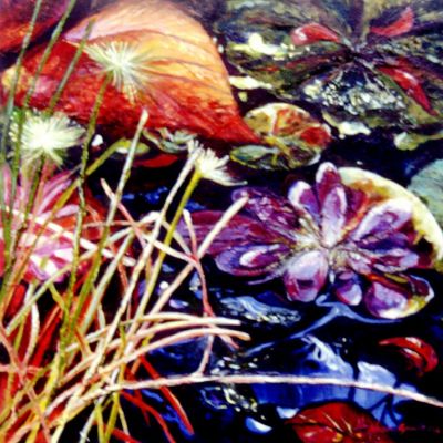 Purple Lilly - Acrylic 60 x 60 cm