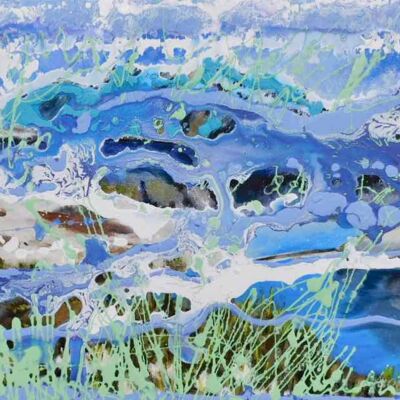 Blue Lagoon - Acrylic  30 x 40 cm $350
