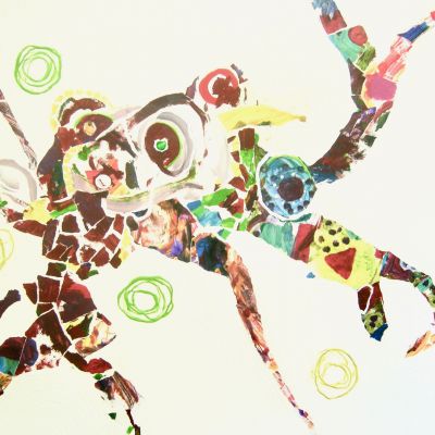 Jamie's Spiderboy - Acrylic and Collage 100 x 140 cm
$7500